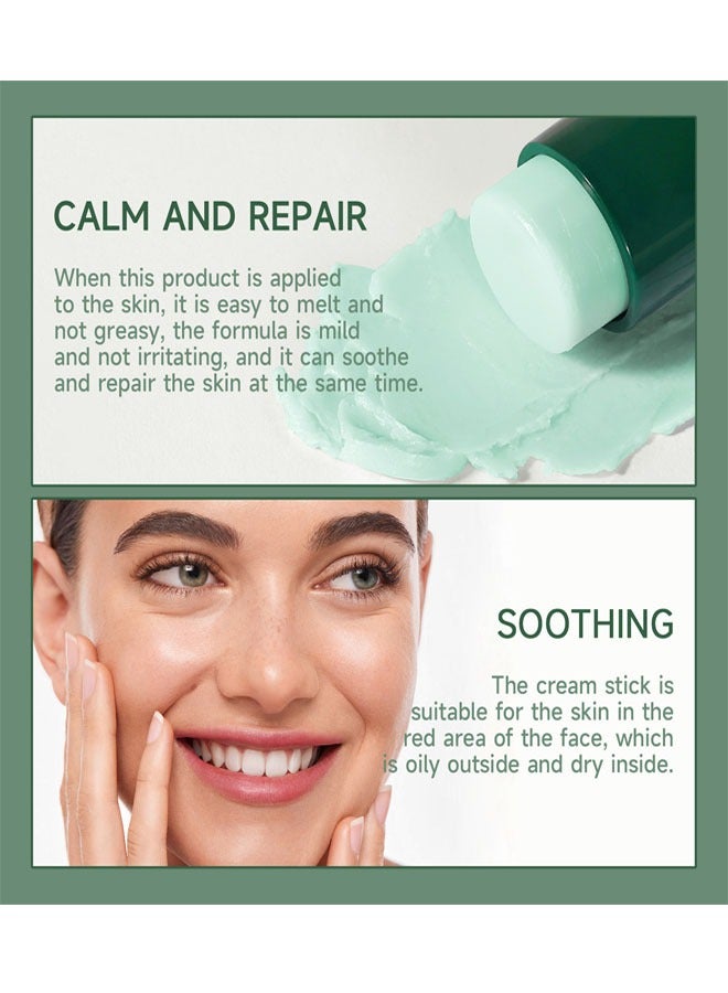 Sheloves 1 Piece Centella Asiatica Soothing Essence Stick, Natural Plant Extracts Repair And Strengthen Skin Barrier, Clear Texture, No Stimulation, Not Stuffy Acne, Sensitive Muscles Can Also Be Safe To Use  - Image 2