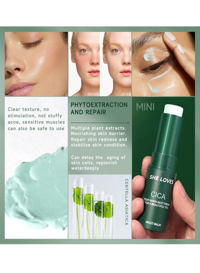 Sheloves 1 Piece Centella Asiatica Soothing Essence Stick, Natural Plant Extracts Repair And Strengthen Skin Barrier, Clear Texture, No Stimulation, Not Stuffy Acne, Sensitive Muscles Can Also Be Safe To Use  - Image 4