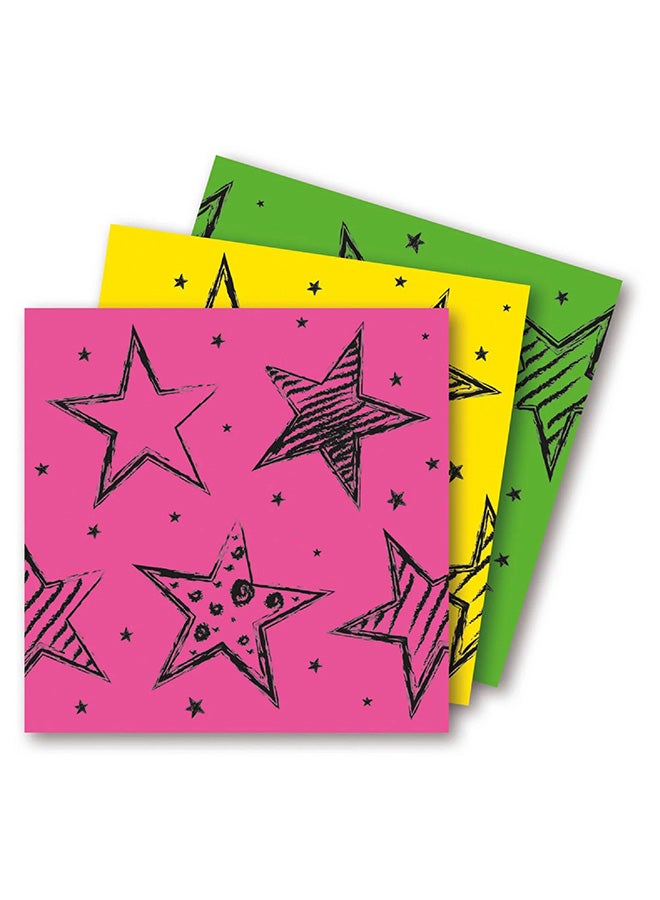 فولات مناديل 33x33 سم حفلة نيون20