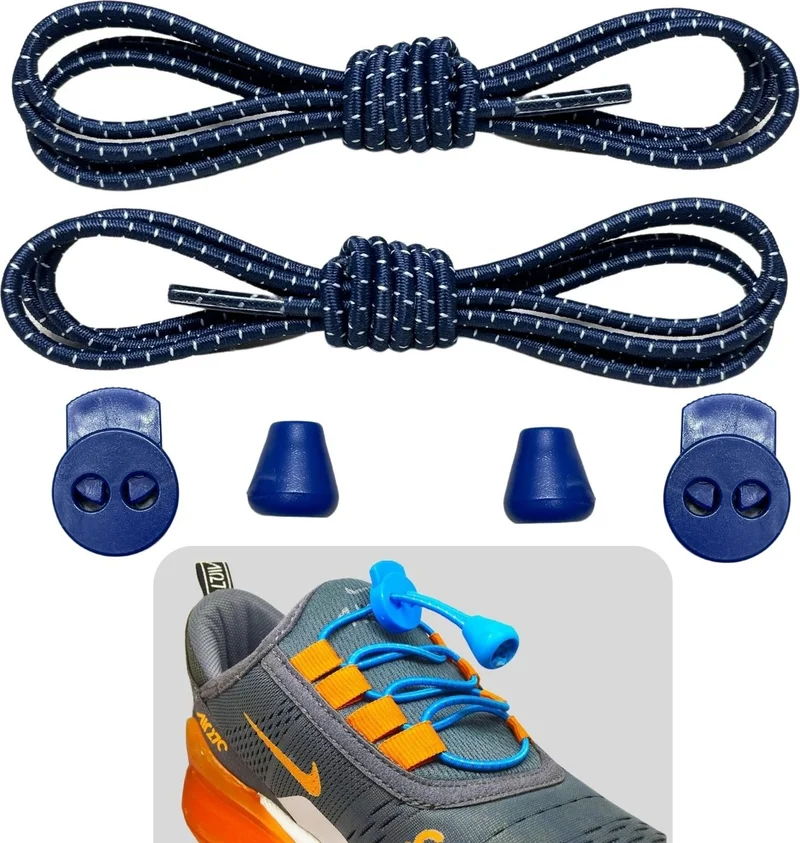 نيستور Round, Smart, Lock, Snap-on, Elastic Boots, Sneaker Laces, 100 Cm, 1 Pair