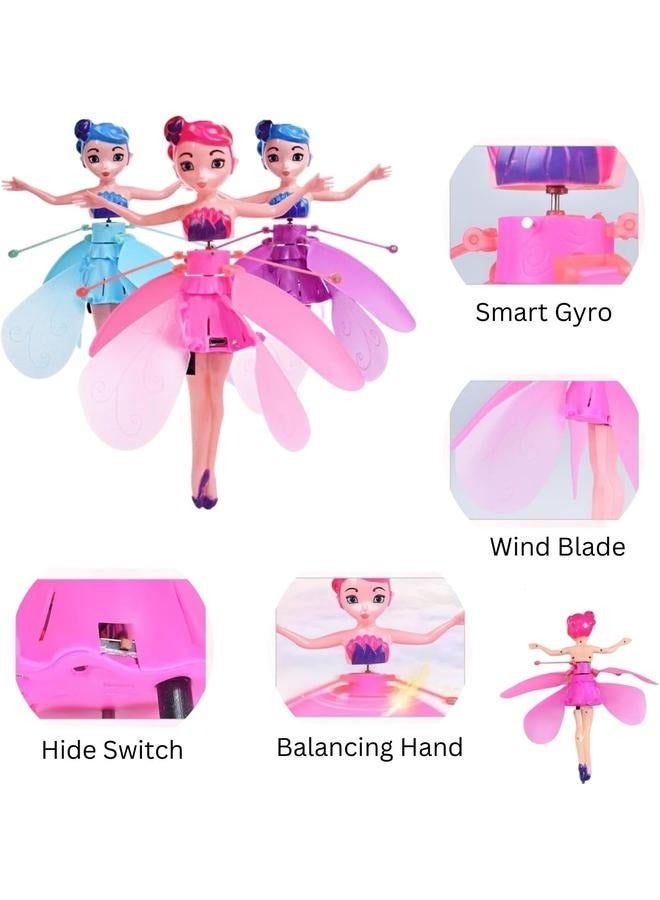 Magical Flying Fairy Doll, Hand Sensor Control, USB Powered Magic Flying Fairy, Sky Dancers Flying Toy, Rainbow Glitter Flying Princess Doll Indoor, Fairy Doll for Girls Boys (Random Color)  - Image 5