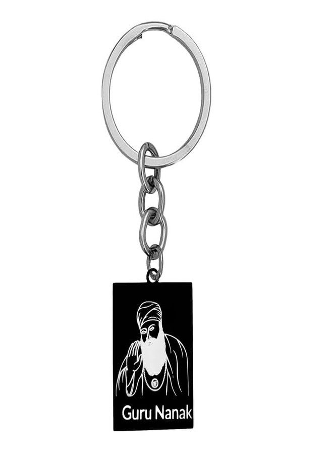 M Men Style Religious Punjabi Sikhism Sikh Sardar God Black Stainless Steel Keyring Keychain For Bike Car Office Home Girls Boys Friends Parents Key Chain SKey202504 - Image 1