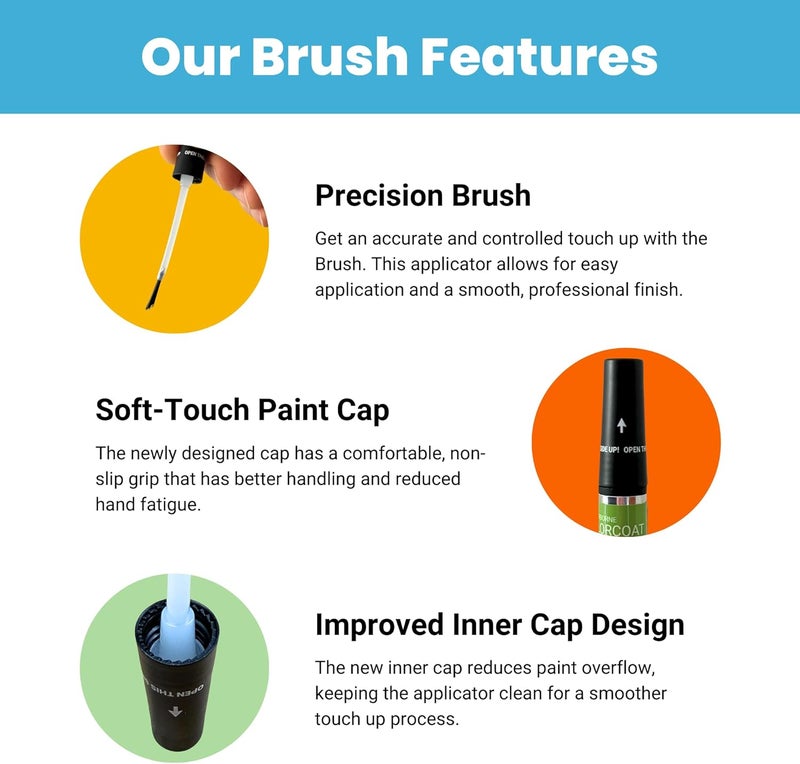 TouchUpDirect 218 Attitude/Midnight Black Metallic Compatible with Toyota Exact Match Scratch Repair Touch Up Paint - Brush Kit - Image 2