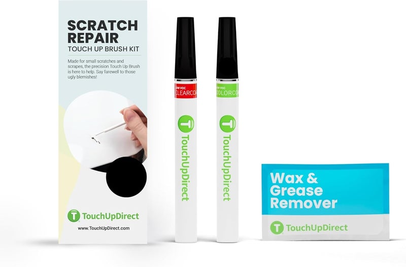 TouchUpDirect 218 Attitude/Midnight Black Metallic Compatible with Toyota Exact Match Scratch Repair Touch Up Paint - Brush Kit - Image 1