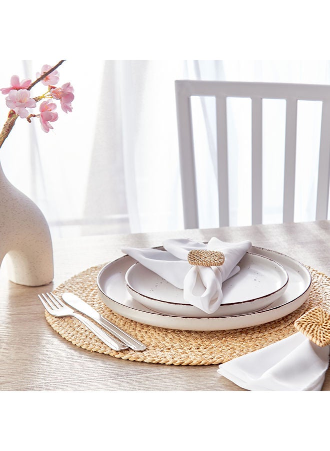 Home Box Water Hyacinth Marsh 2-Piece Napkin Ring Set 4.5 x 4.5 cm  - Image 4