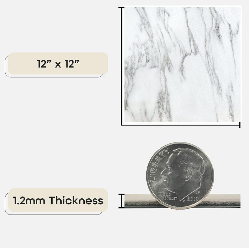 Achim Nexus Self Adhesive 12-Inch Vinyl Floor Tiles, 20 Tiles - 12" x 12", Bianco Marble Pattern - Peel & Stick, DIY Flooring for Kitchen, Dining Room, Bedrooms & Bathrooms by Home Decor - Image 3