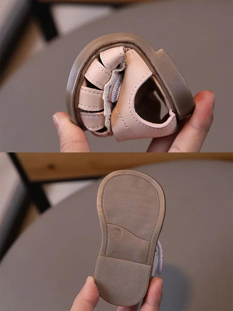 Baotou soft sole hollow PU leather embroidered sandals - Image 2