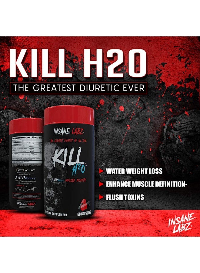 Insane Labz Kill H2O, AMPiberry Infused Diuretic, Reduce Water Retention and Bloating Relief with Dandelion Root and Green Tea Extract, 20 Servings - Image 4