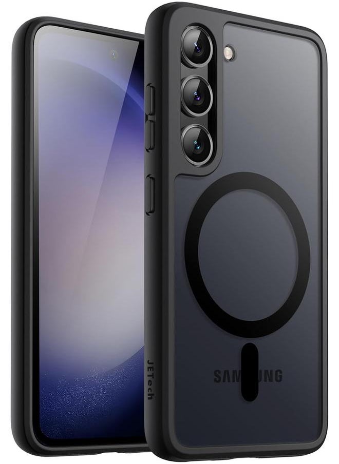 Jetech Magnetic Case For Samsung Galaxy S23+ S23 Plus 5G 6.6 Inch Compatible With Magsafe Translucent Matte Back Shockproof Phone Cover Black  - Image 1