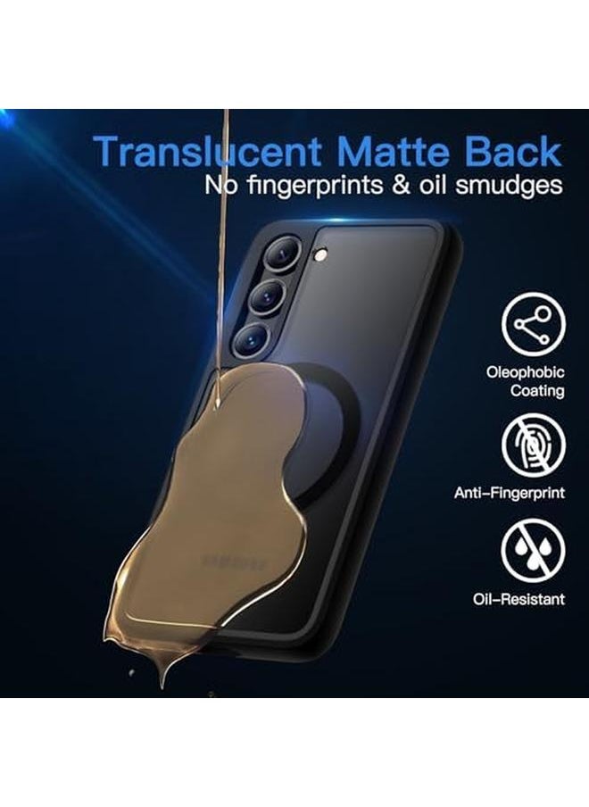 Jetech Magnetic Case For Samsung Galaxy S23+ S23 Plus 5G 6.6 Inch Compatible With Magsafe Translucent Matte Back Shockproof Phone Cover Black  - Image 5