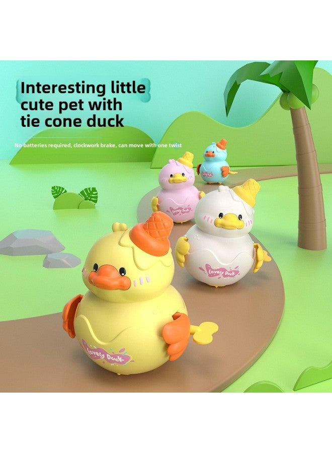 Direct Chain Fun Little Cute Duck Toy Winding Jump Sliding Children's Stall Supply Activities Gift-Color:On The Chain Dull Swinging Duck [with Color-can Be Specified]] - Image 4
