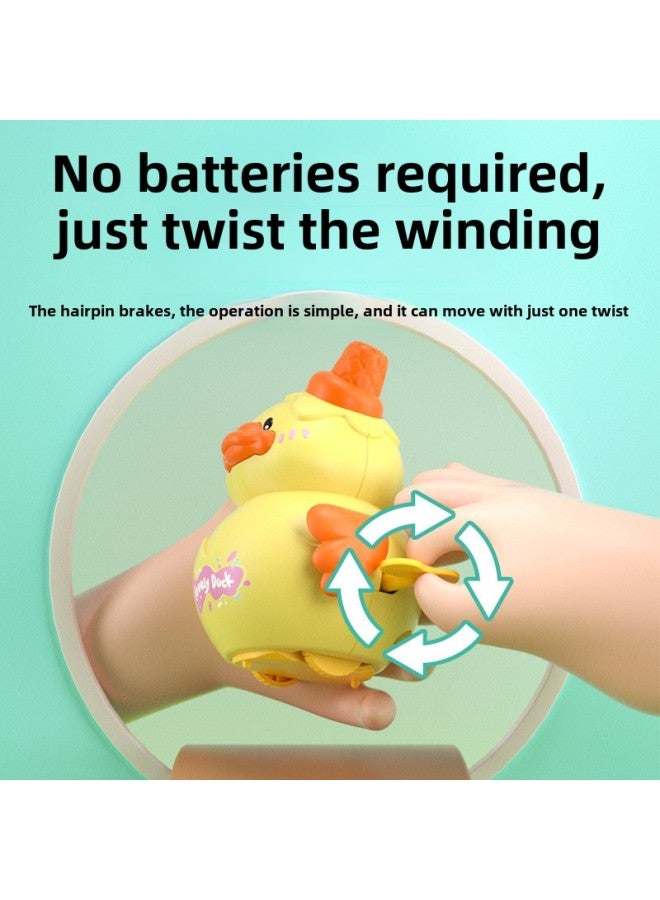 Direct Chain Fun Little Cute Duck Toy Winding Jump Sliding Children's Stall Supply Activities Gift-Color:On The Chain Dull Swinging Duck [with Color-can Be Specified]] - Image 3