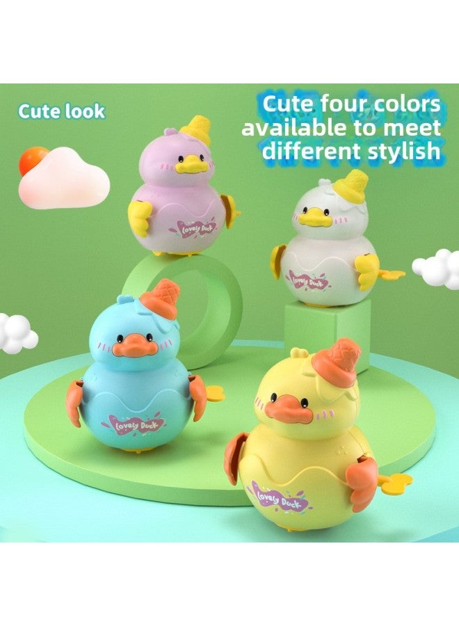 Direct Chain Fun Little Cute Duck Toy Winding Jump Sliding Children's Stall Supply Activities Gift-Color:On The Chain Dull Swinging Duck [with Color-can Be Specified]] - Image 1