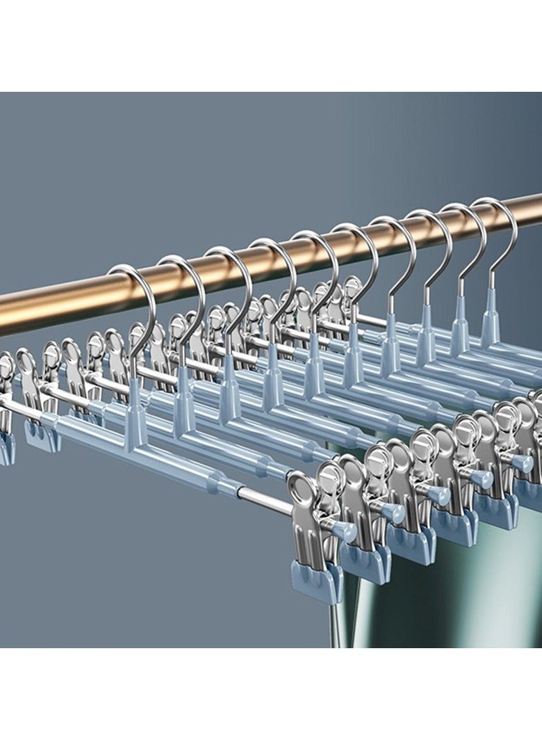 10 Pants Racks, Double-Layer Pants Clips, Home Hangers, Pants Hanging Special Non Marking Anti Slip Storage Artifact 