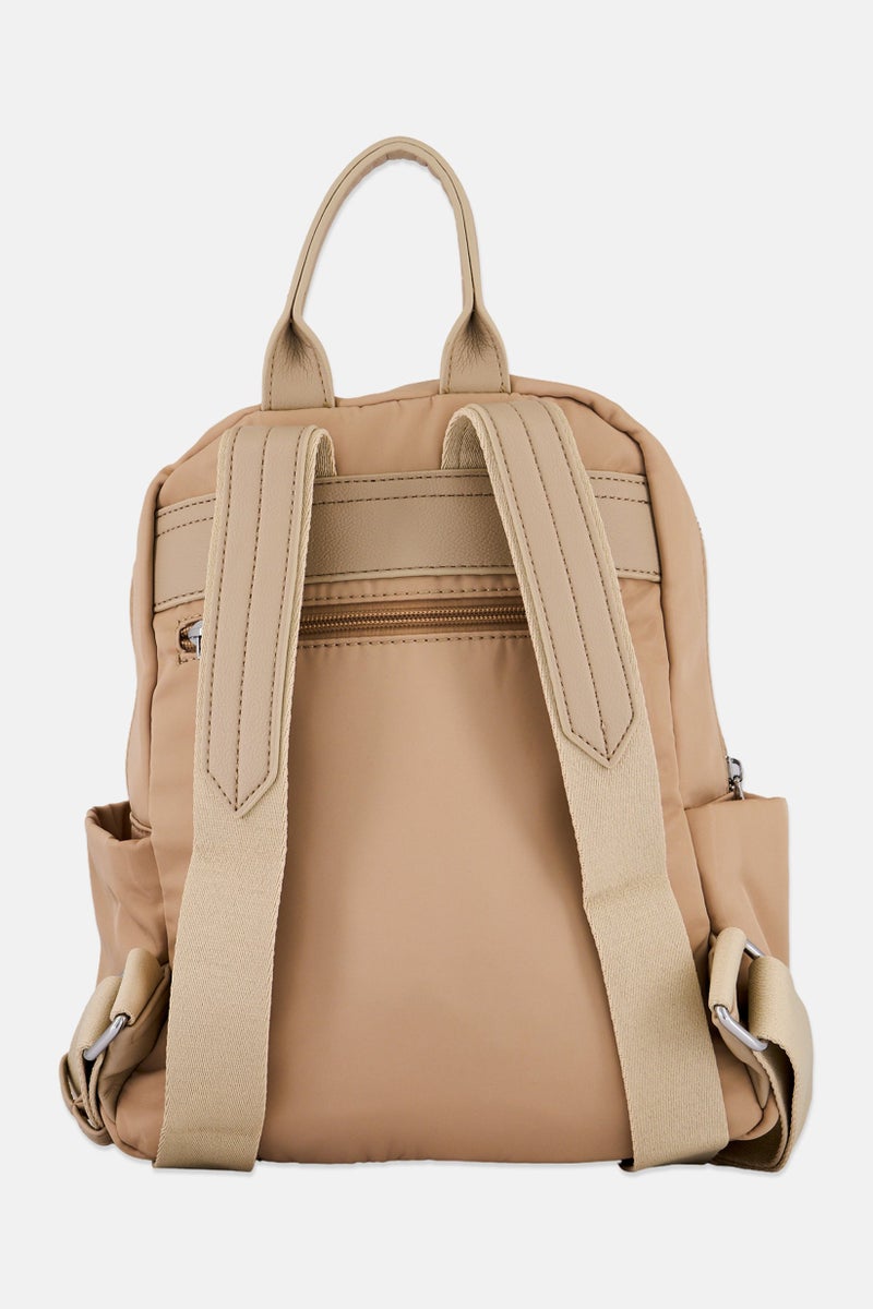 Xti Women Brand Logo Backpack 28 H x 32 L x 10 W cm, Cream  - Image 2