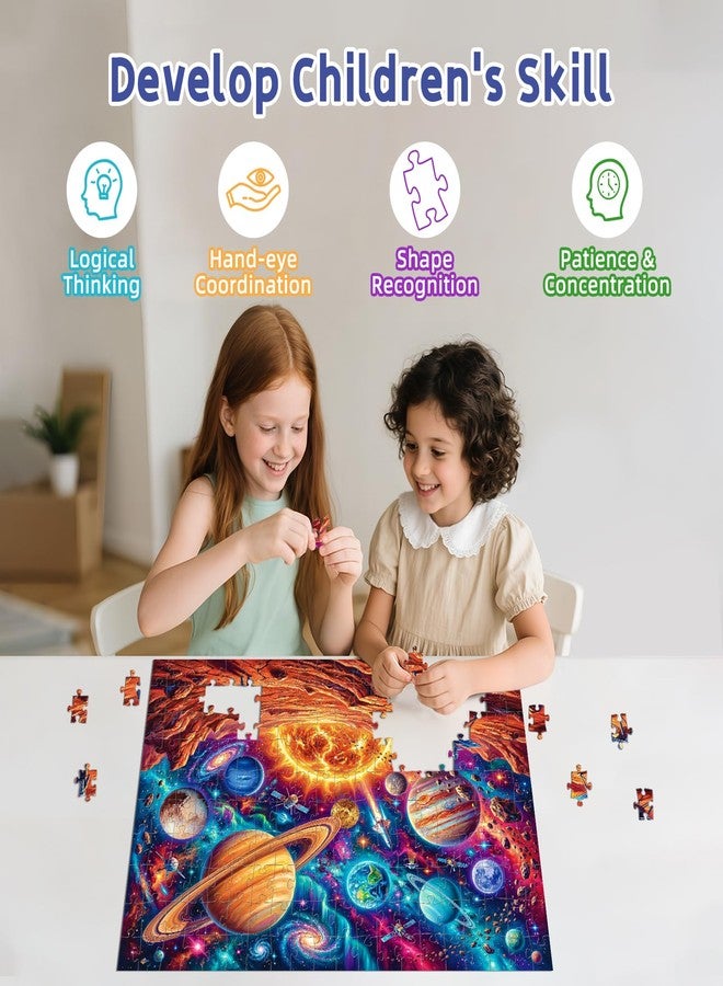OSBOO Puzzles for Kids Ages 6-8 8-10, 200 Piece Jigsaw Puzzles for Kids and Adults - Solar System Planets, Learning Educational Puzzles Toys for Boys and Girls - Image 3