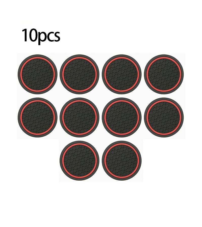10pcs Antislip Cup Coaster Mat Waterproof Dustproof Car Interior Beverage Holder Universal - Image 1