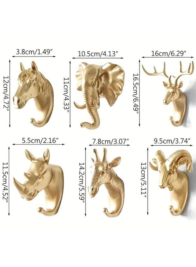 Golden Ram Head Hook Rust Proof Strong Adhesive Wall Hanging Decoration - Image 4