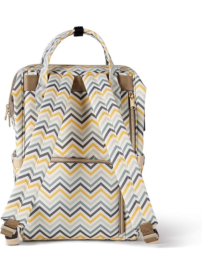 erorex Diaper Bag Solid Color Yellow Wave - Image 5