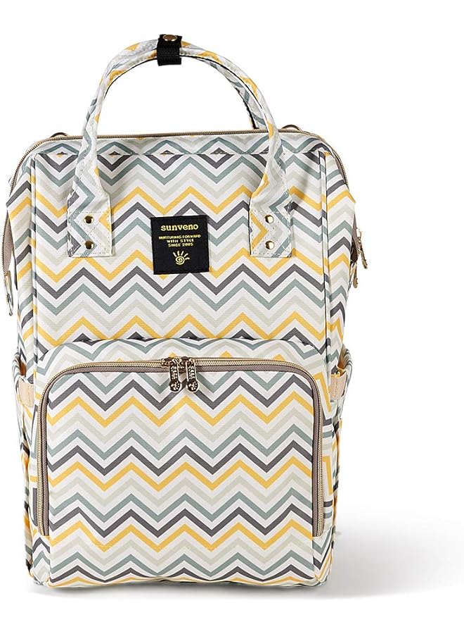 erorex Diaper Bag Solid Color Yellow Wave - Image 2