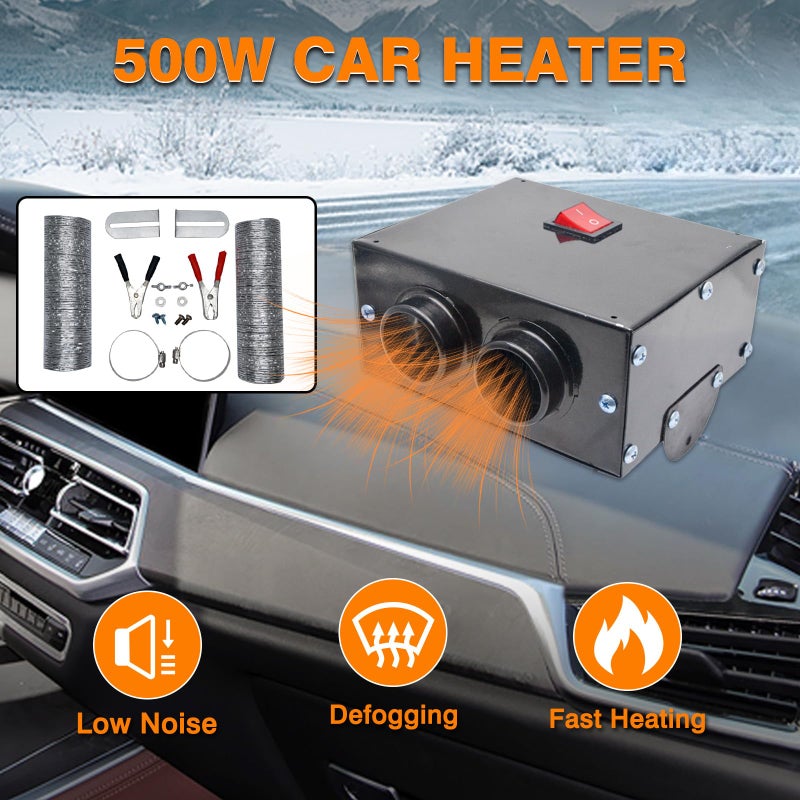 MASO 12V 500W Car Heater,Car Defroster,Truck Fan Heating Warmer Demister For Vehicle RV SUV - Image 2