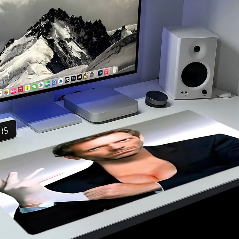 1pc Dr House Mouse Pad 23 6x11 8 Inches Non Slip Long Lasting Desk Mat For Office Essential Work Supplies Perfect For Pc Use Great Valentine New Year Gift For Computer Users - Image 2