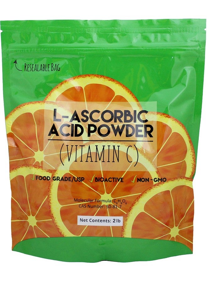 Duda Energy asc2 Bag of L-Ascorbic Acid Powder, 2 lb., 99+% Food Grade USP36/BP2012 Naturally Fermented Pure White Crystals Form of Vitamin C