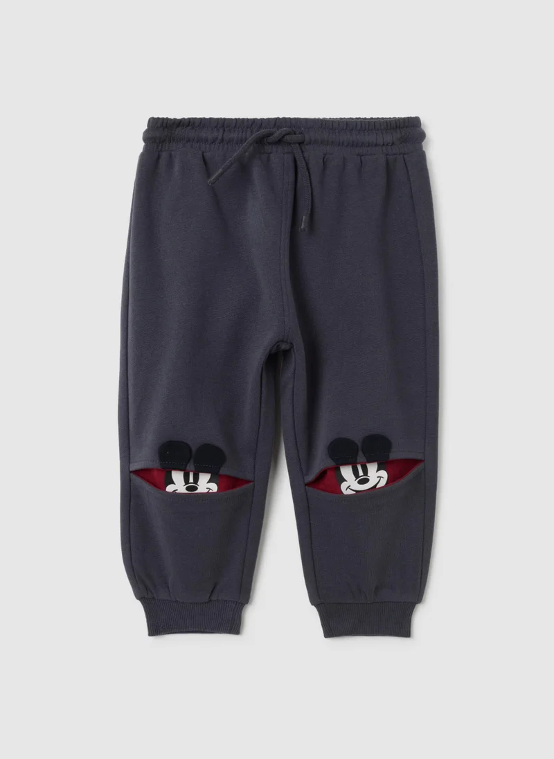 Ovs CHILDREN'S REGULAR FIT BLACK PURE COTTON TROUSERS