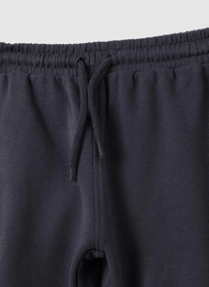 او في اس CHILDREN'S REGULAR FIT BLACK PURE COTTON TROUSERS