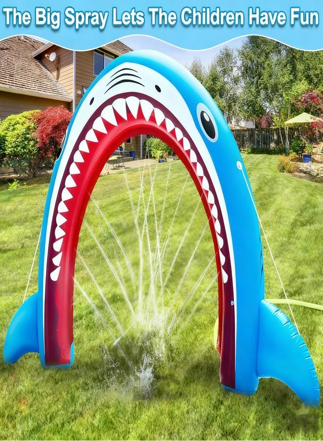 AMENON 11Ft Long Inflatable Shark Sprinkler for Adults, Giant Outdoor Water Toys Blow up Shark Arch Sprinkler for Adults Fun Summer Gifts Backyard Garden Lawn Water Party Games Outside Activities - Image 5