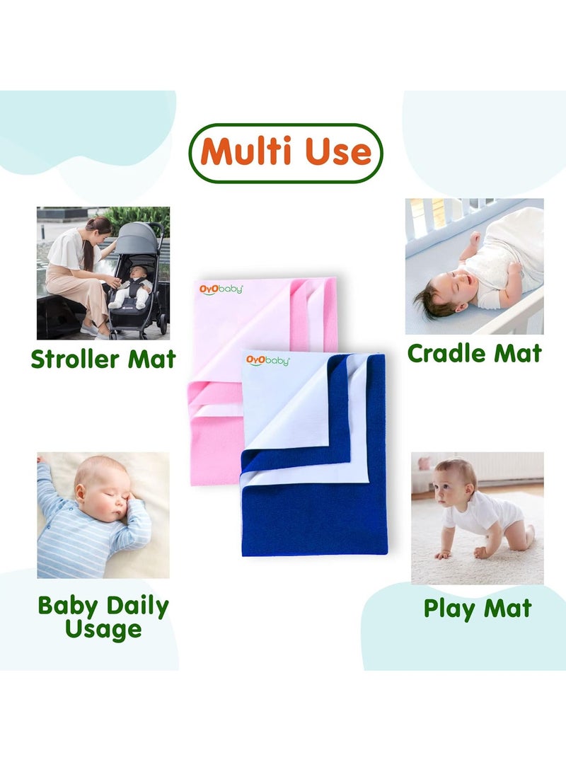 OYO BABY Extra Absorbent
  Waterproof Baby Dry Sheet Extra-Large Size (200x140cm) | Quick Dry Sheet for
  Bed Protector, Soft & Breathable | Plum - Image 4