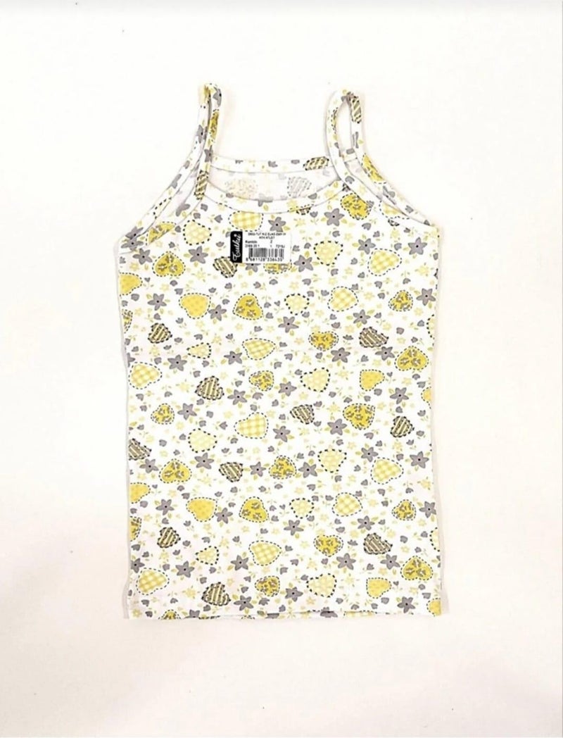 Tutku 0850 Girl's Rope Suspender Patterned Undershirt 12 Pieces  - Image 5
