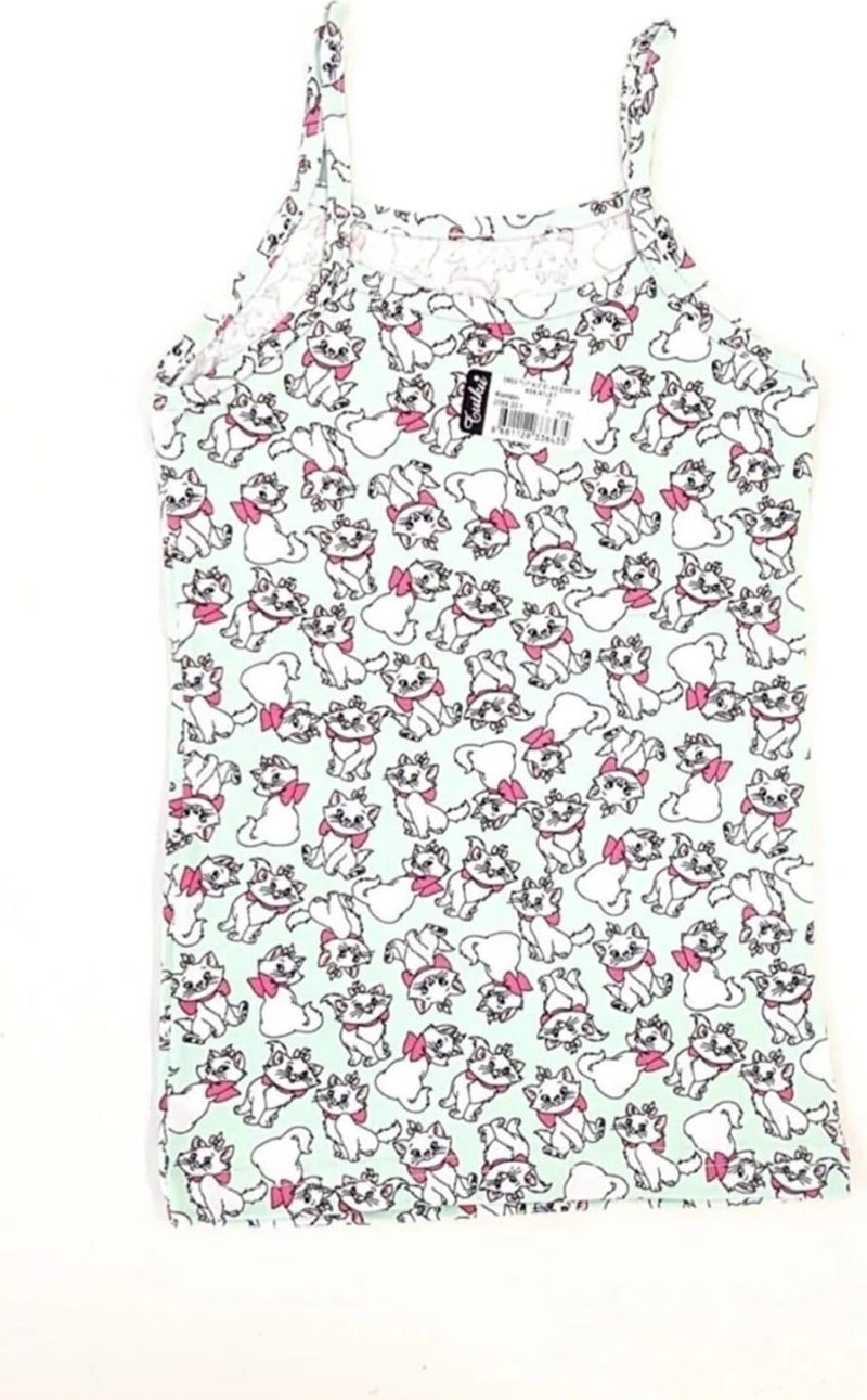 Tutku 0850 Girl's Rope Suspender Patterned Undershirt 12 Pieces  - Image 3