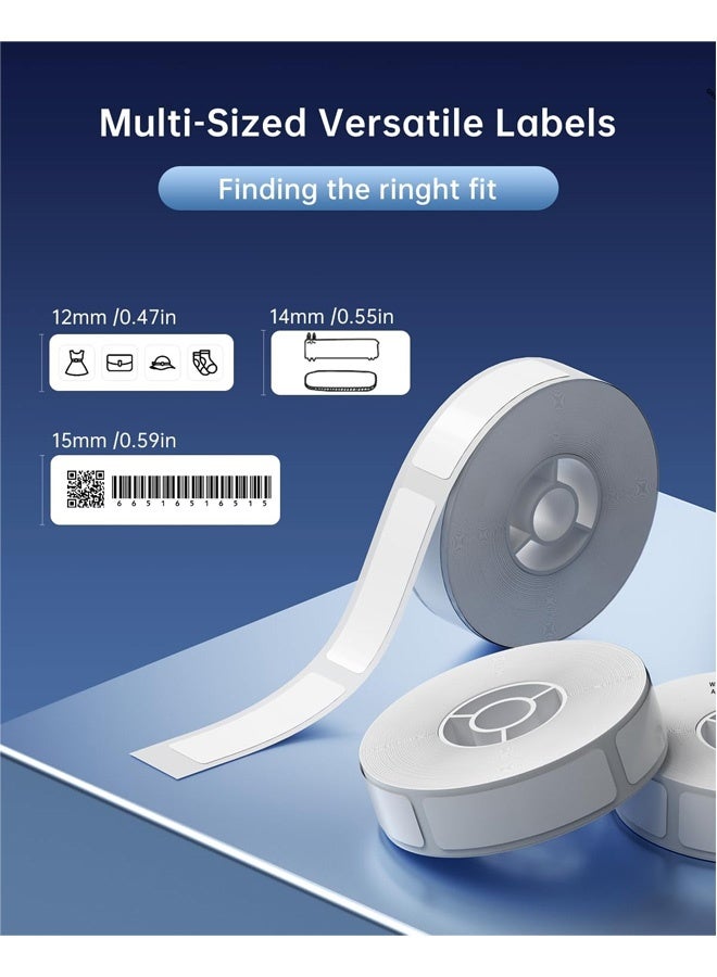 Label Maker Tape 14×40mm White Label Print Paper Compatible for D11 D110 D101, Thermal Sticker Paper Waterproof Labeling Tape Replacement 160 Labels/Roll - Image 2