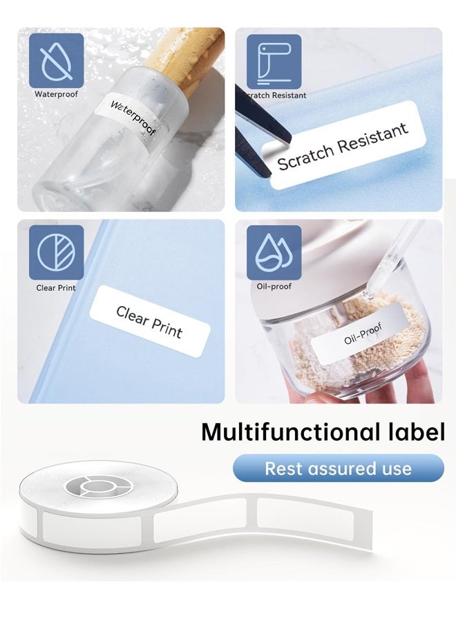 Label Maker Tape 14×40mm White Label Print Paper Compatible for D11 D110 D101, Thermal Sticker Paper Waterproof Labeling Tape Replacement 160 Labels/Roll - Image 4