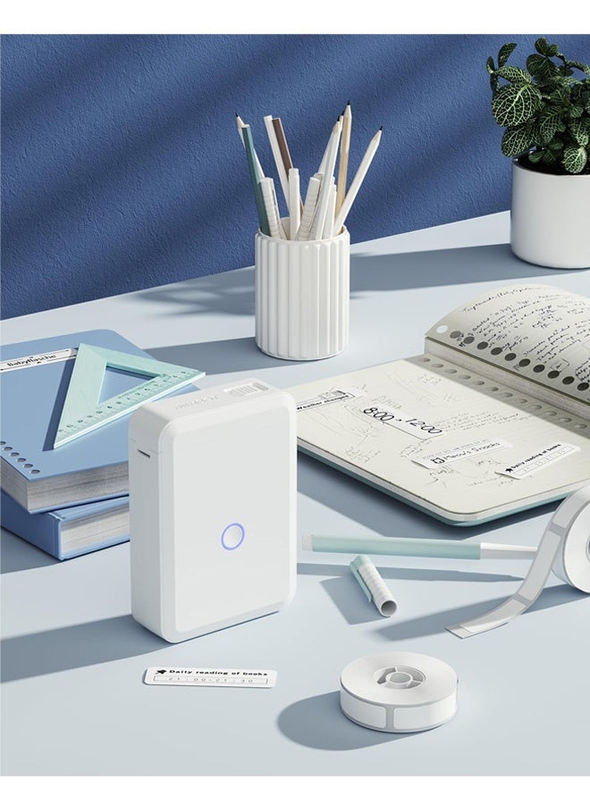 Label Maker Tape 14×40mm White Label Print Paper Compatible for D11 D110 D101, Thermal Sticker Paper Waterproof Labeling Tape Replacement 160 Labels/Roll - Image 5
