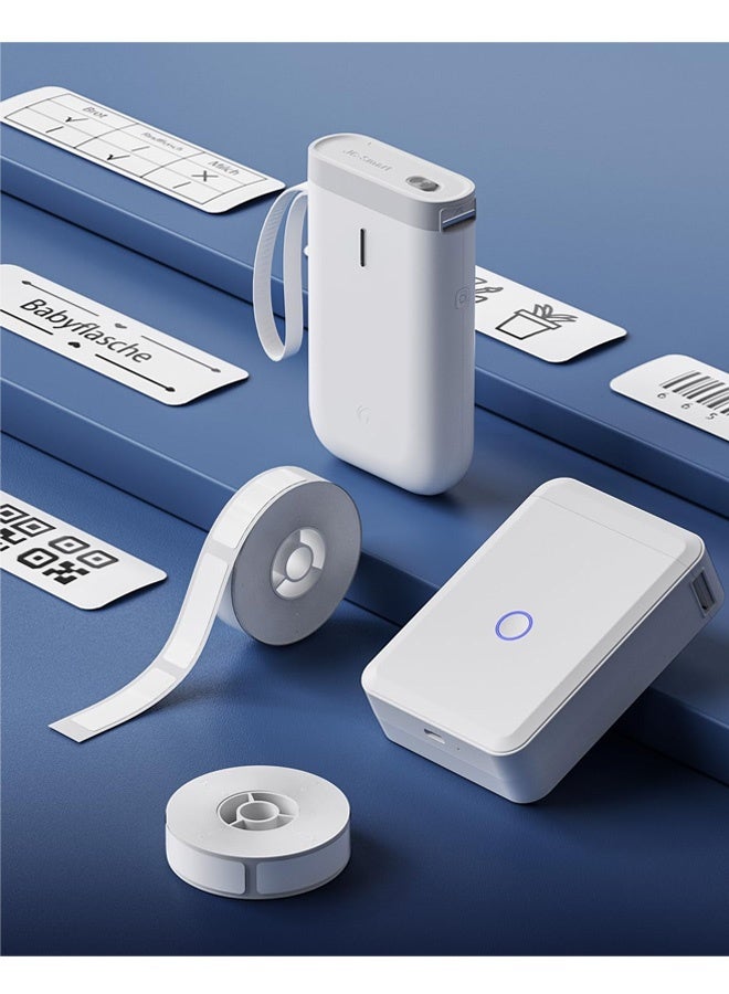 Label Maker Tape 14×40mm White Label Print Paper Compatible for D11 D110 D101, Thermal Sticker Paper Waterproof Labeling Tape Replacement 160 Labels/Roll - Image 3