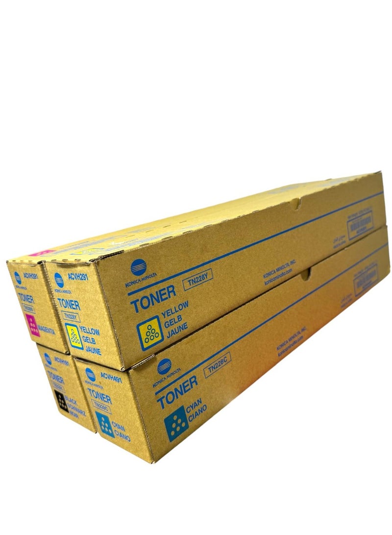 Konica-Minolta تونر بيزهاب TN-228 BCYM مجموعة كاملة عالية الإنتاجية / C226i/C266i/C286i - Image 1