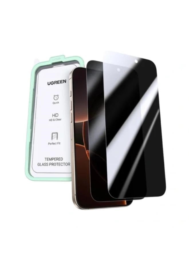 Ugreen Full Coverage Privacy Screen Protector with Installation Frame for iPhone 16 Pro Max (1-Pack) - Image 1