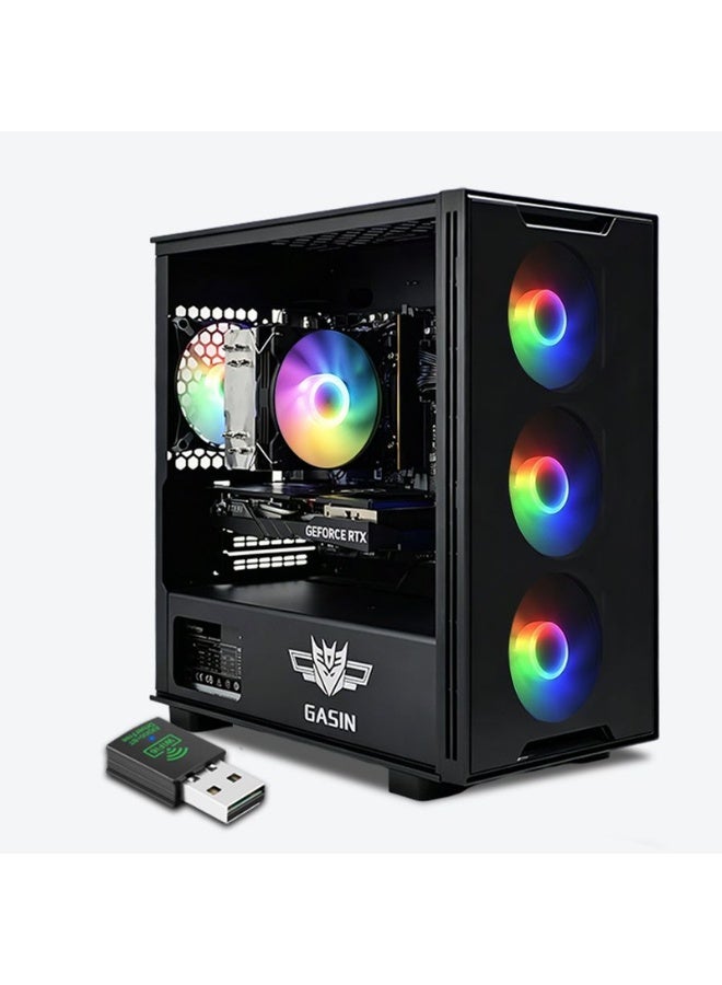 غاز حاسوب ألعاب بمعالج كور i5-12400F/1TB SSD/16GB RAM 3200MB DDR4/ويندوز 11/8GB NVIDIA GeForce RTX 4060 بطاقة رسومات + جهاز استقبال بطاقة لاسلكية وبلوتوث - Image 1