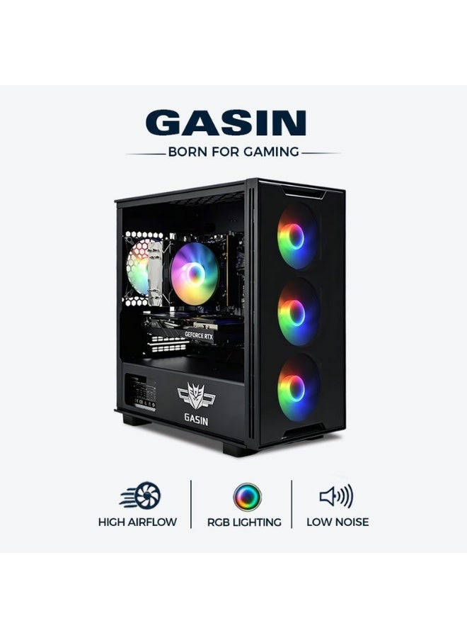 غاز حاسوب ألعاب بمعالج كور i5-12400F/1TB SSD/16GB RAM 3200MB DDR4/ويندوز 11/8GB NVIDIA GeForce RTX 4060 بطاقة رسومات + جهاز استقبال بطاقة لاسلكية وبلوتوث - Image 2