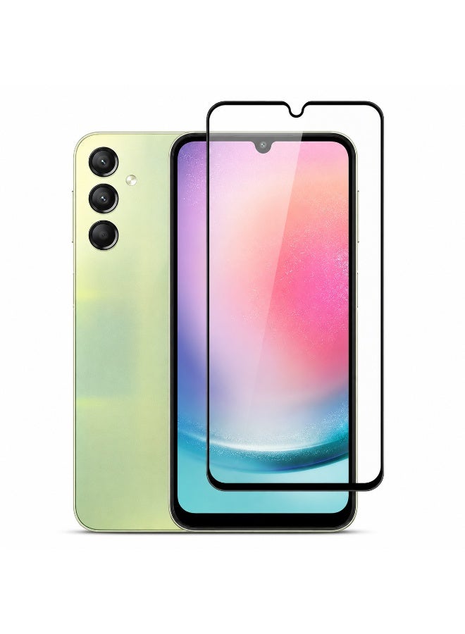 Panda Full Cover Tempered Glass Screen Protector for Samsung Galaxy A34 with Black Border - Clear - Image 1