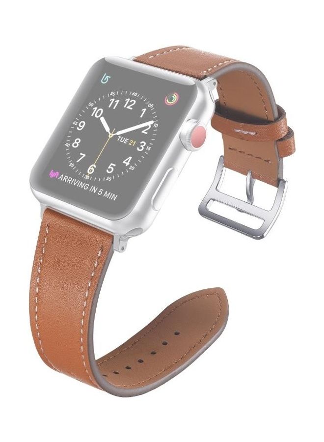 NIBEMINENT Ethnic Replacement Watchband for Apple Watch Series 1/2/3/4/5/6/7/SE 42/44/45mm Brown - Image 1