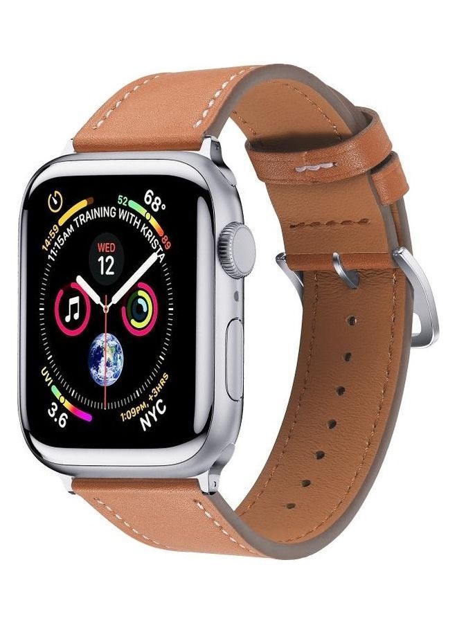 NIBEMINENT Ethnic Replacement Watchband for Apple Watch Series 1/2/3/4/5/6/7/SE 42/44/45mm Brown - Image 2