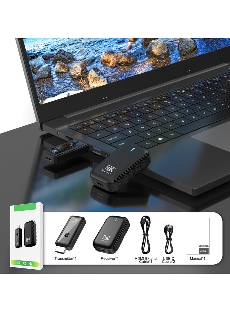 Generic - Wireless HDMI Transmitter and Receiver, 4K Wireless HDMI Extender, Plug & Play Portable Full HD Kit, Supports 5G/2.4G for Streaming Video and Audio from Laptop/TV Box to Monitor. - Image 1
