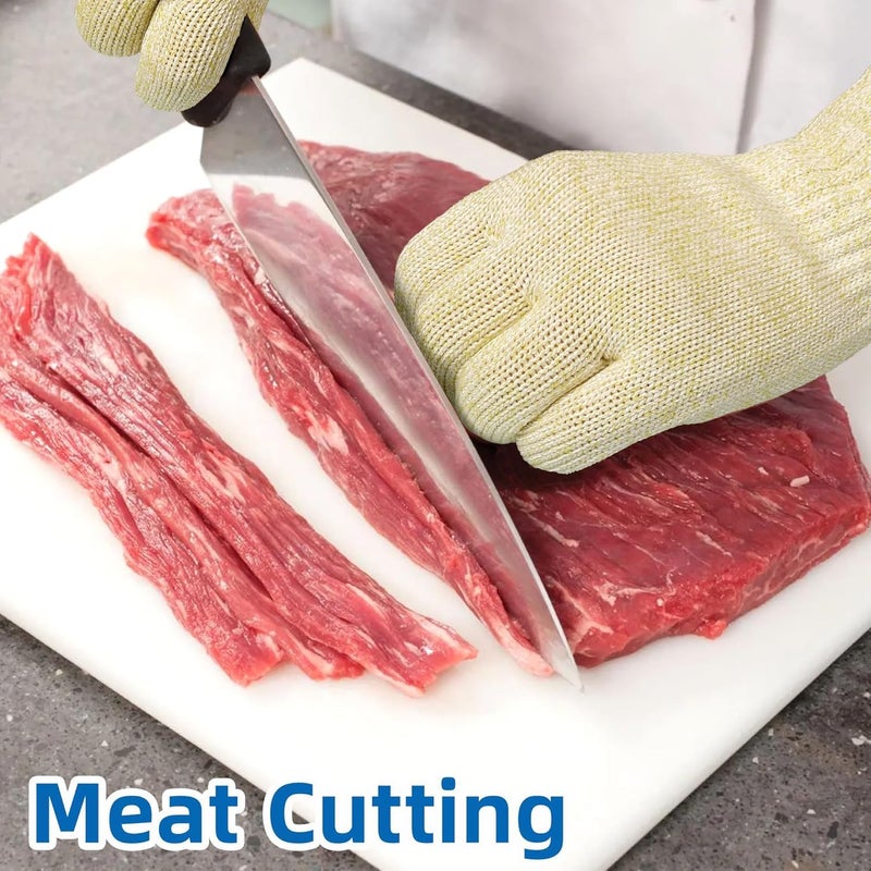 Schwer SlicePro Ultra-Durable ANSI A9 Cut Resistant Gloves PR1501, 10X Reinforced Food Grade Cutting Glove, Mandoline Gloves for Kitchen Meat Cutting, Oyster Shucking, Fish Fillet Processing, M - Image 5