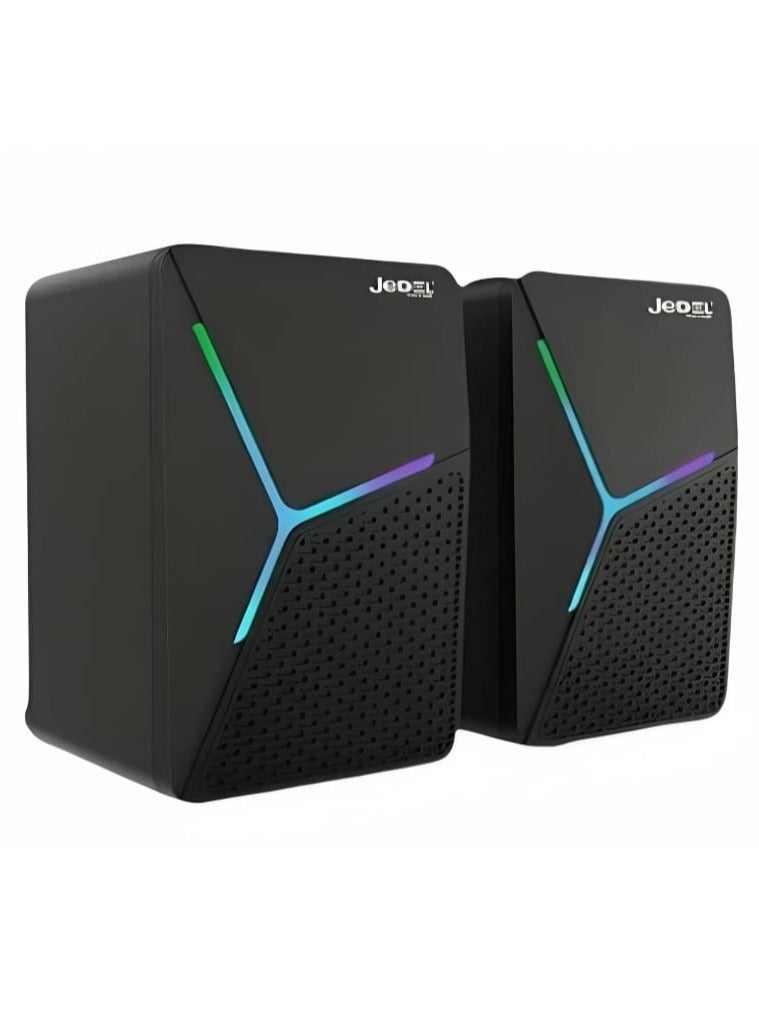 JeDEL Speaker Gaming S-553 for PC USB 2.0 Jack 3.5mm with Good Surround sound RGB lights Best Quality Melody Sound Gaming Speaker - Image 1