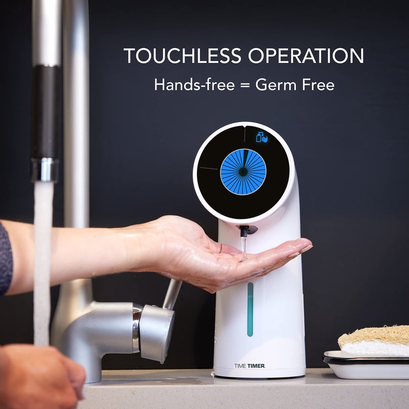 Time Timer WASH with Soap Dispenser — Hands Free Automatic Soap Dispenser with 30 Second Visual Countdown Display, Touch-Less Handwashing, for Kitchen or Bathroom Timer with Optional Music Sound - Image 3