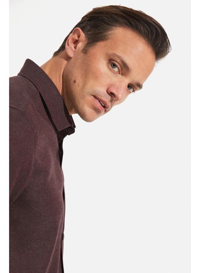 جون قميص رجالي مقاس عادي جوني عنابي - Image 2