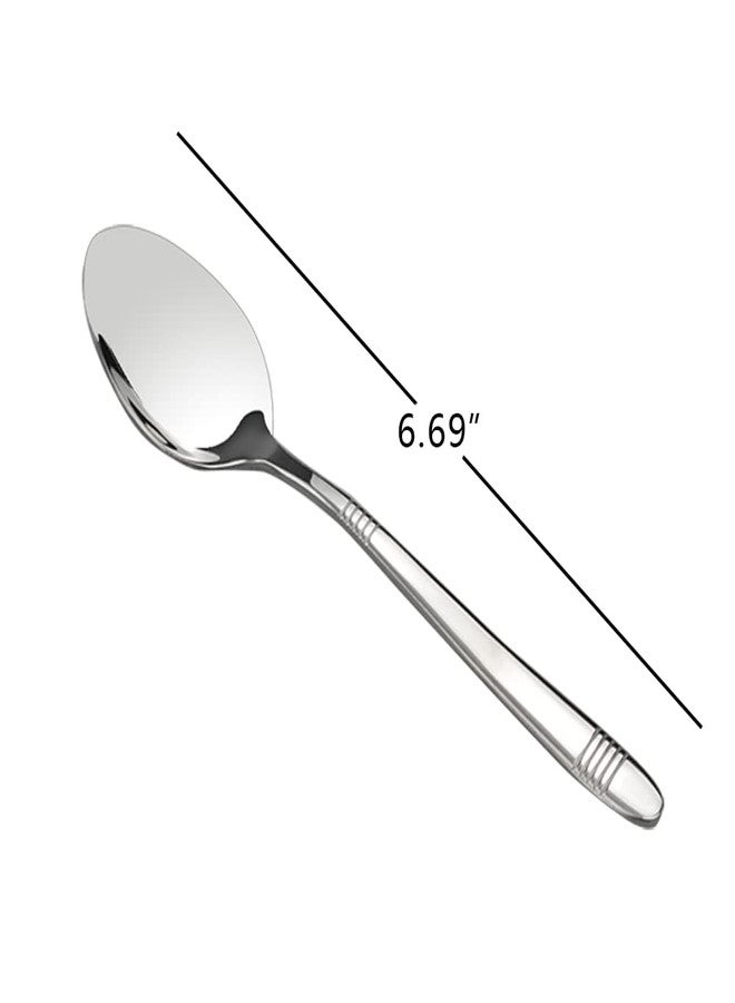 Begale 12-Piece Stainless Steel Dessert Spoons, Small Spoon - Image 3